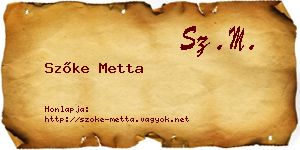 Szőke Metta névjegykártya